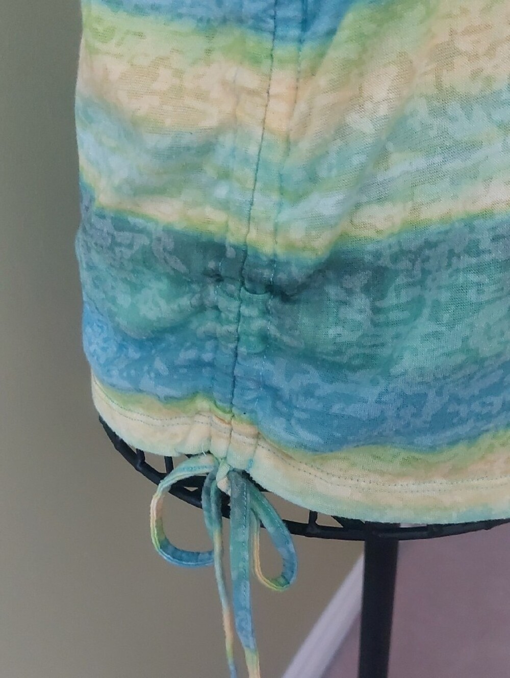 LAURA, Everyday Striped Blue, Green & Yellow Women's Tunic - Picture 6 of 13